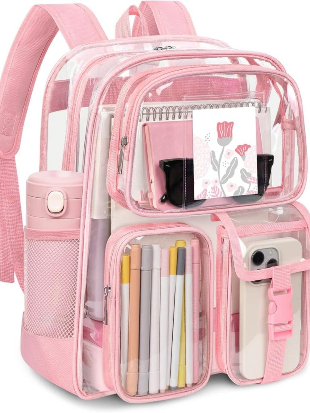 Clear Stadium Event Backpack | Heavy Duty Transparent Bag with Reinforced